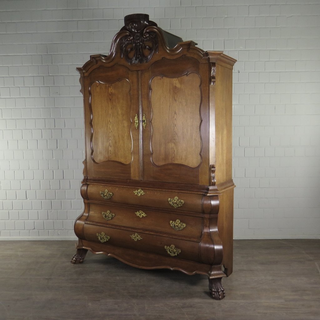 Kabinettschrank Schrank Neubarock 1880 Eiche