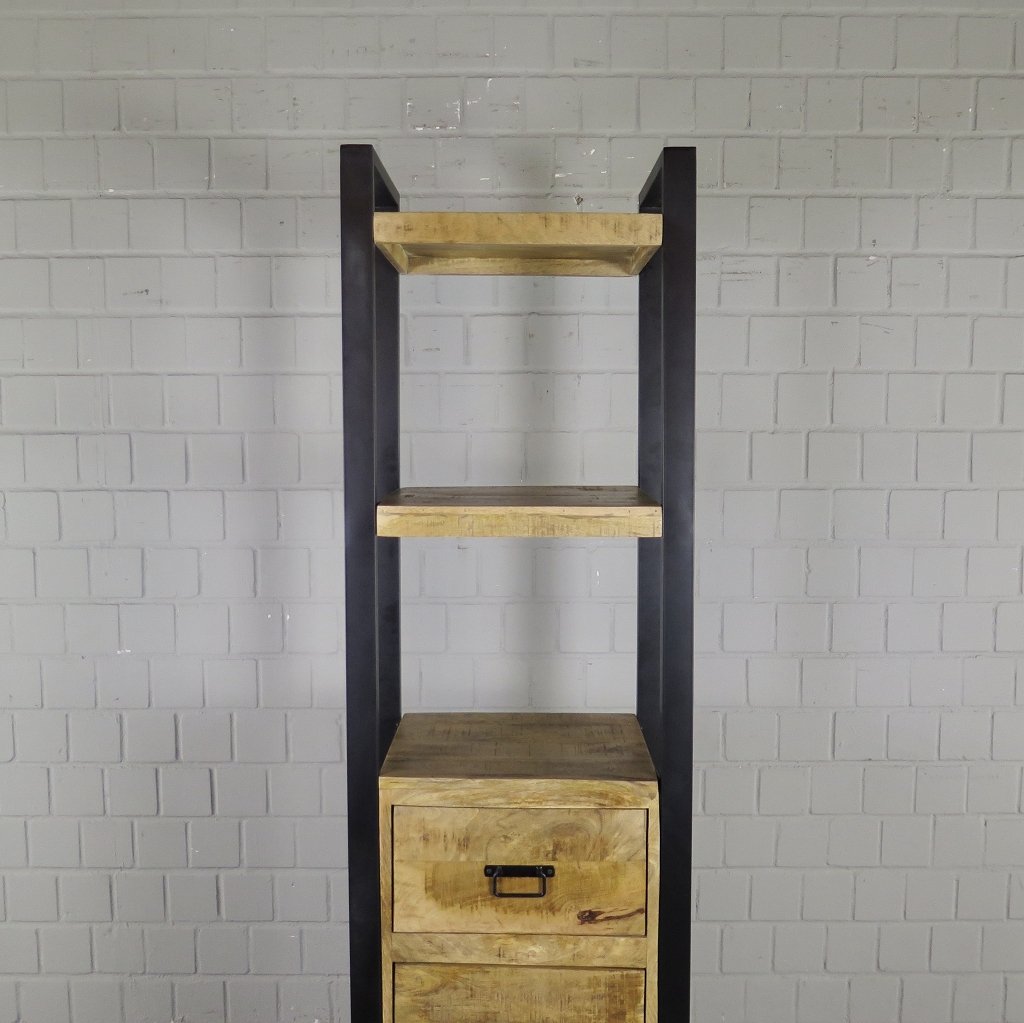 Hochschrank Regal Mangoholz 0,55 m