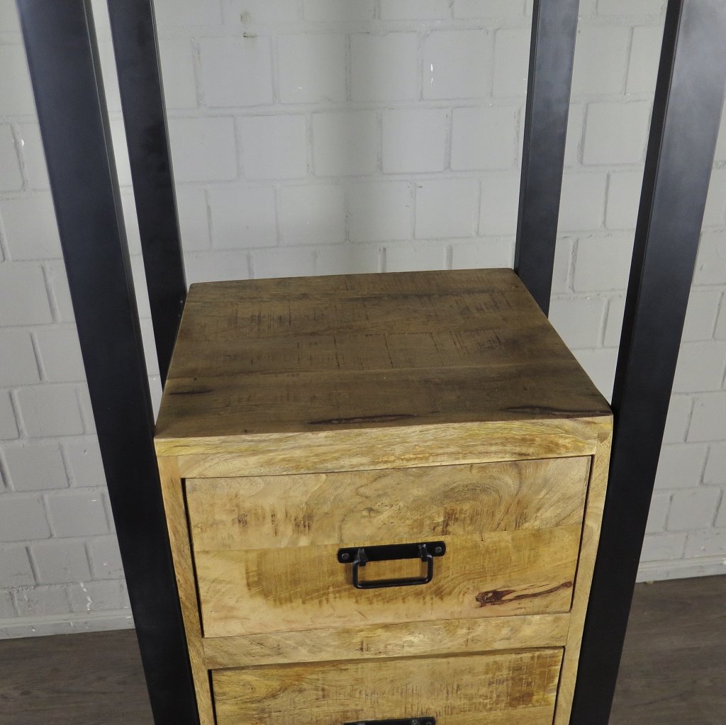 Hochschrank Regal Mangoholz 0,55 m