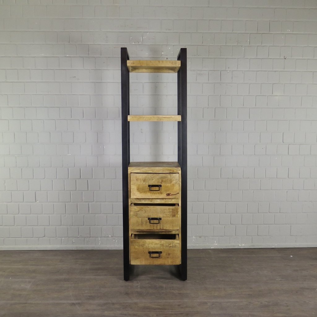 Hochschrank Regal Mangoholz 0,55 m