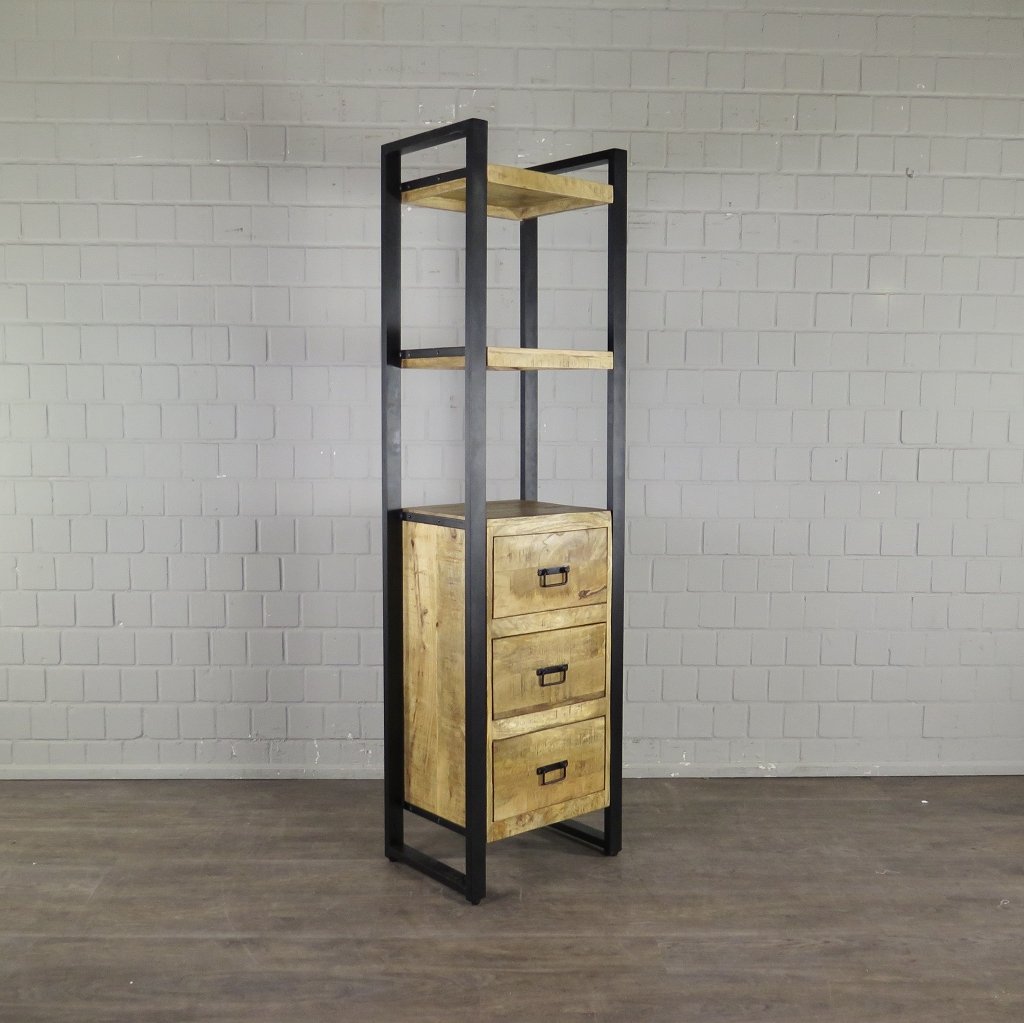 Hochschrank Regal Mangoholz 0,55 m 