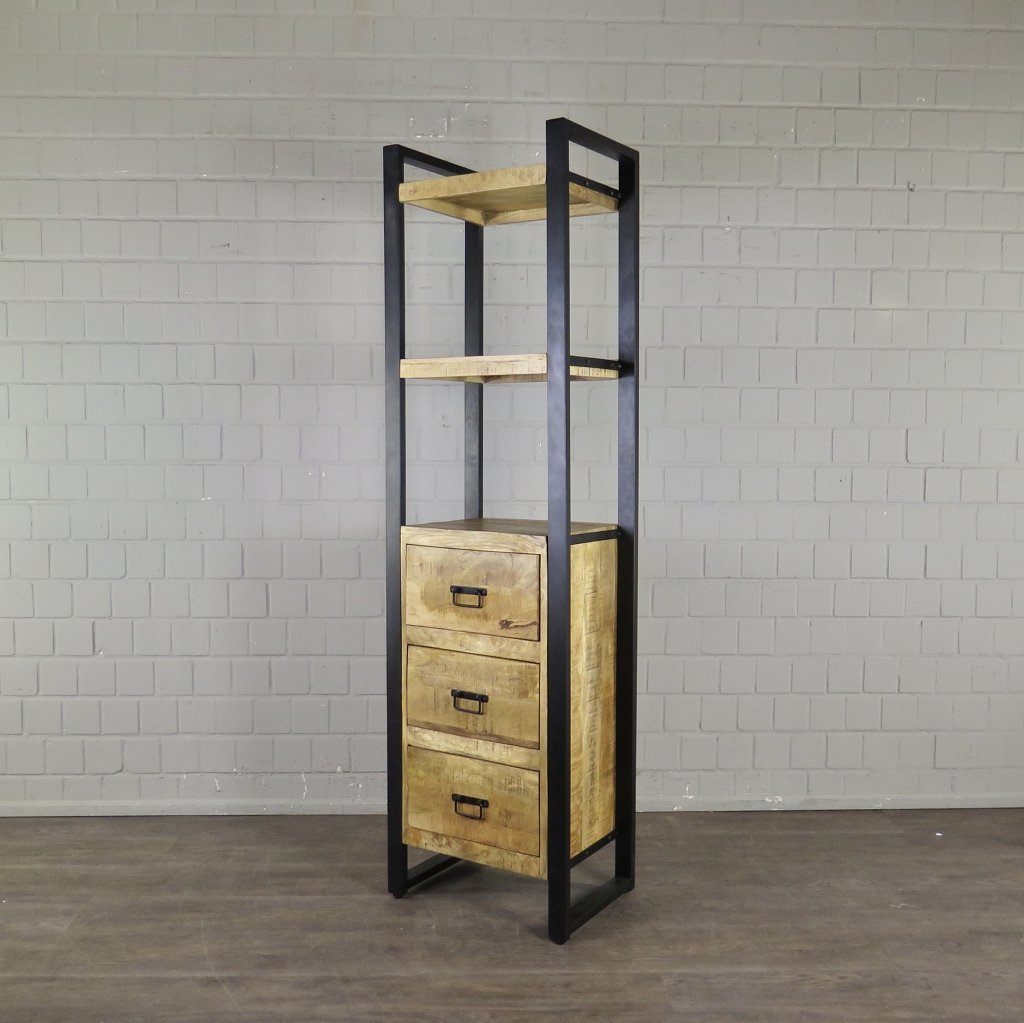 Hochschrank Regal Mangoholz 0,55 m