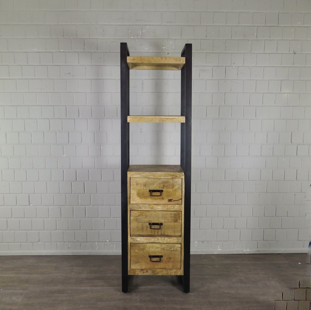 Hochschrank Regal Mangoholz 0,55 m