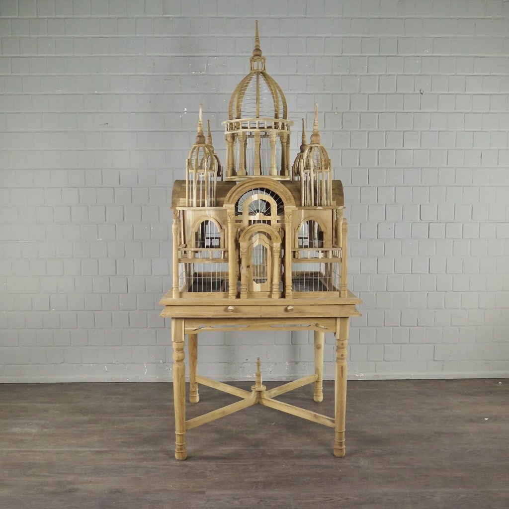 Vogelkäfig Vogelpalast Vogelhaus Teakholz 2,35 m