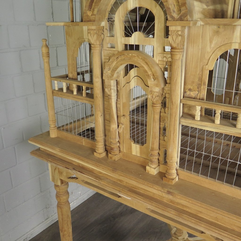 Vogelkäfig Vogelpalast Vogelhaus Teakholz 2,35 m