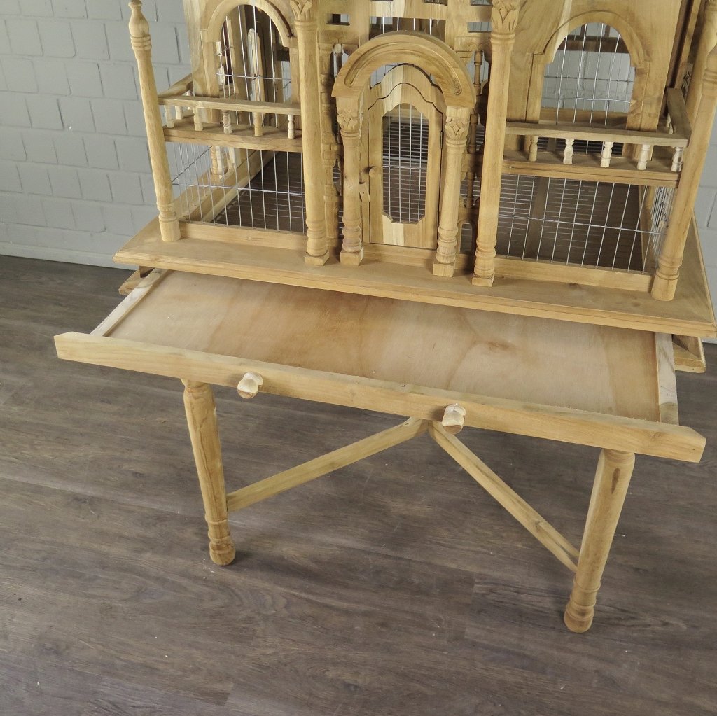 Vogelkäfig Vogelpalast Vogelhaus Teakholz 2,35 m