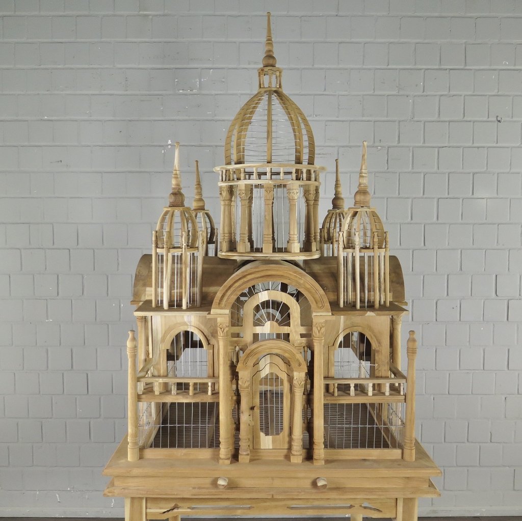 Vogelkäfig Vogelpalast Vogelhaus Teakholz 2,35 m