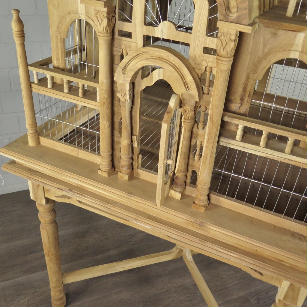 Vogelkäfig Vogelpalast Vogelhaus Teakholz 2,35 m