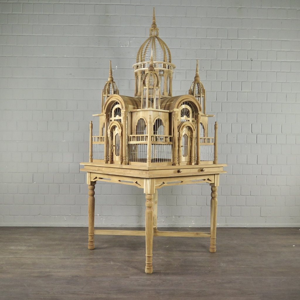 Vogelkäfig Vogelpalast Vogelhaus Teakholz 2,35 m
