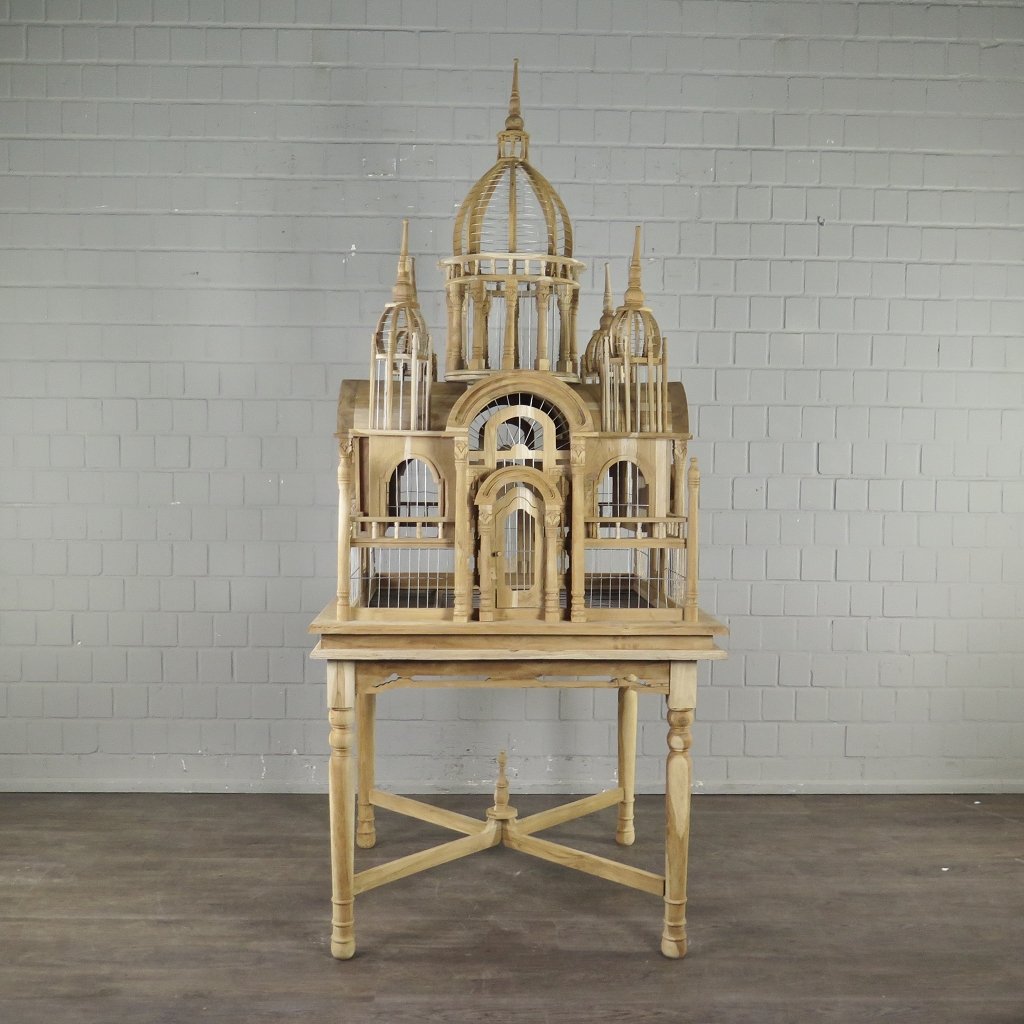 Vogelkäfig Vogelpalast Vogelhaus Teakholz 2,35 m