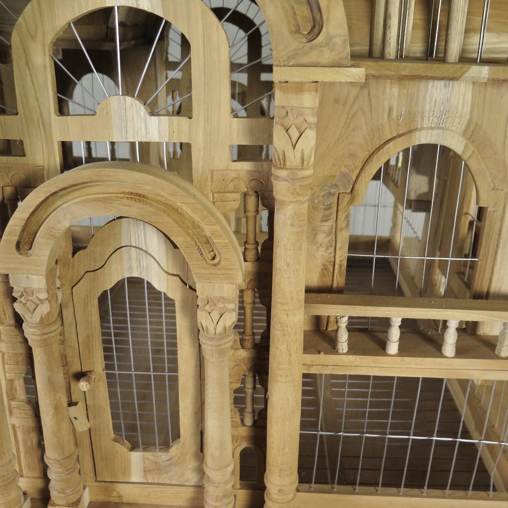 Vogelkäfig Vogelpalast Vogelhaus Teakholz 2,35 m