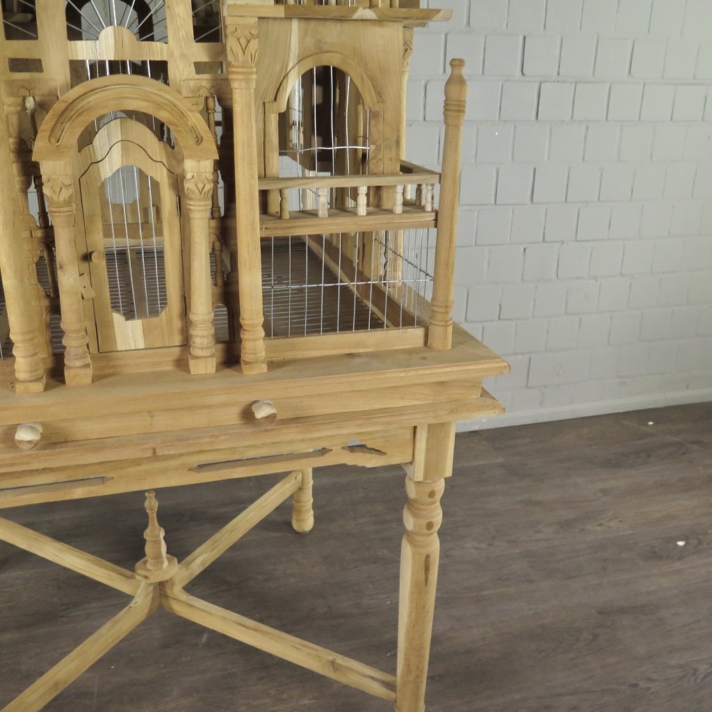 Vogelkäfig Vogelpalast Vogelhaus Teakholz 2,35 m