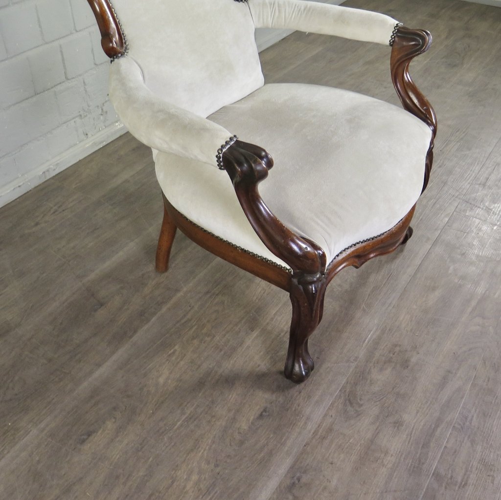 Sessel Biedermeier 1860 Nussbaum