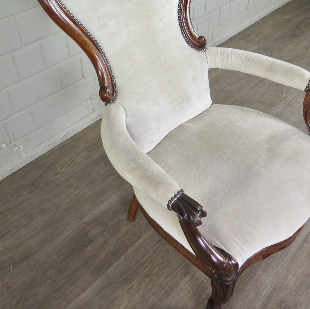 Sessel Biedermeier 1860 Nussbaum