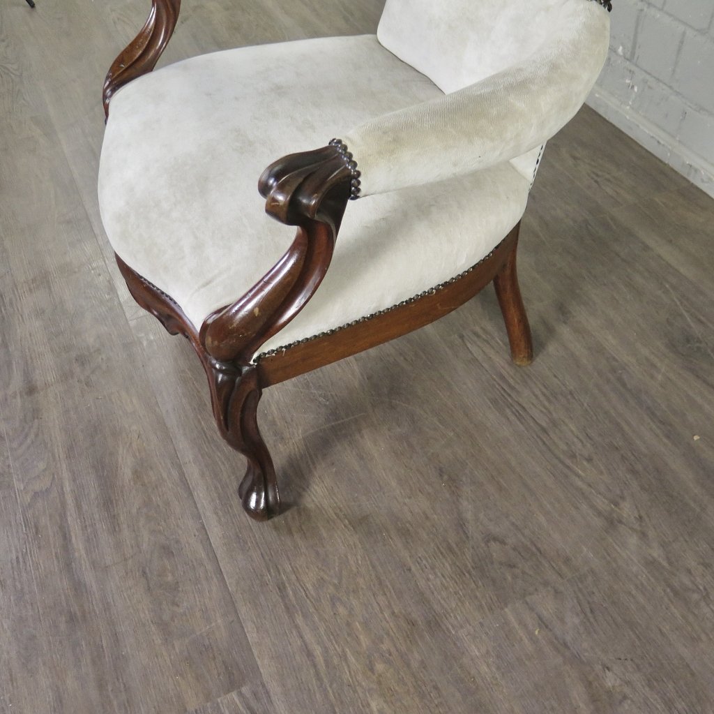 Sessel Biedermeier 1860 Nussbaum