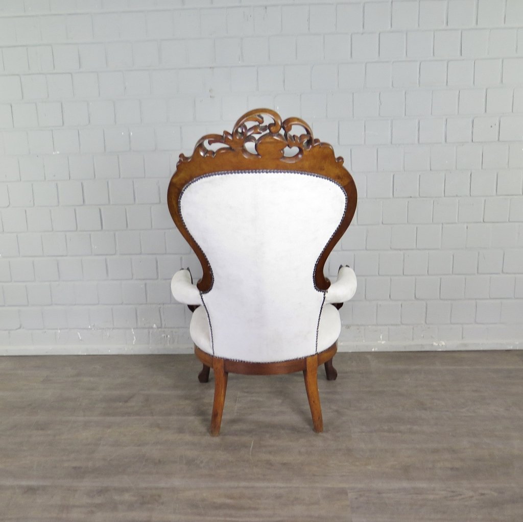 Sessel Biedermeier 1860 Nussbaum