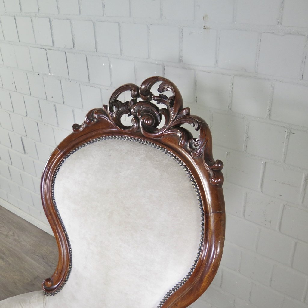 Sessel Biedermeier 1860 Nussbaum