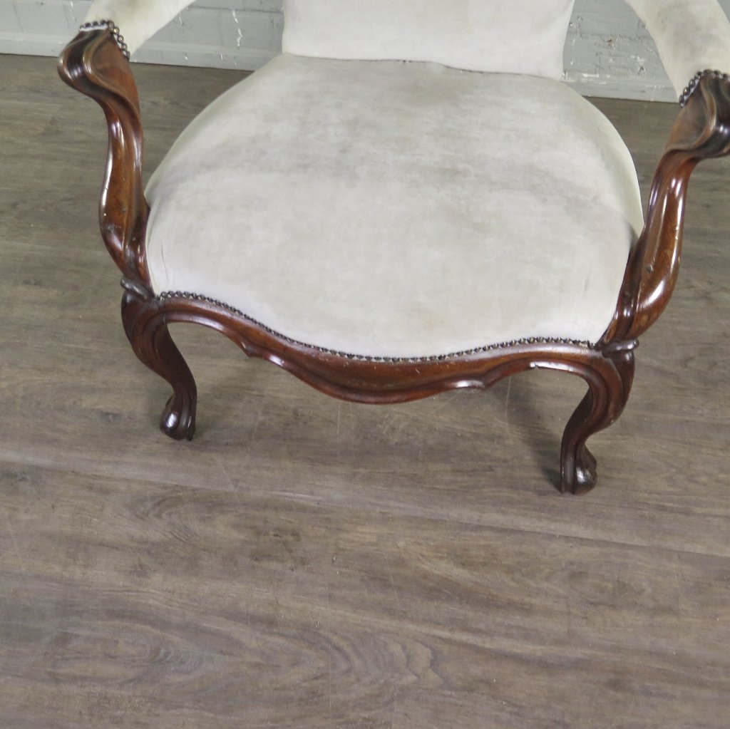 Sessel Biedermeier 1860 Nussbaum