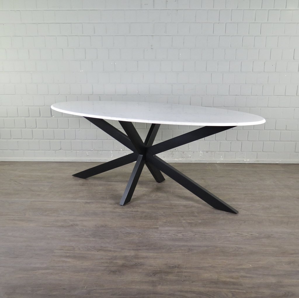 Tisch Küchentisch Esstisch Oval Marmor 2,00 m x 1,00 m