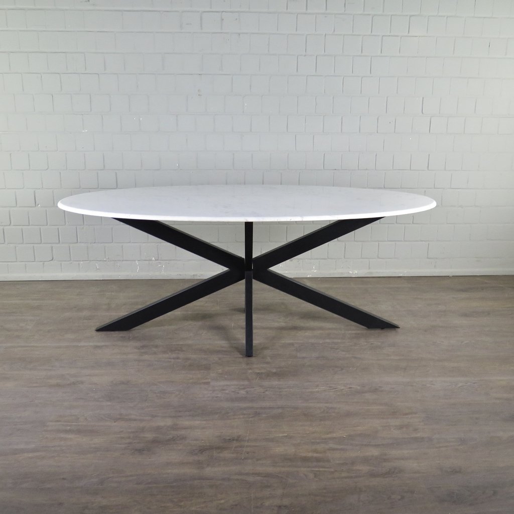 Tisch Küchentisch Esstisch Oval Marmor 2,00 m x 1,00 m
