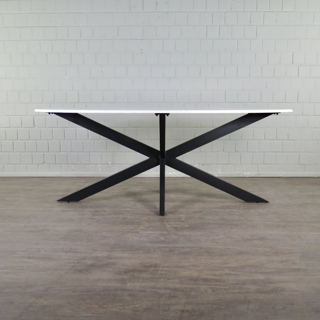 Tisch Küchentisch Esstisch Oval Marmor 2,00 m x 1,00 m