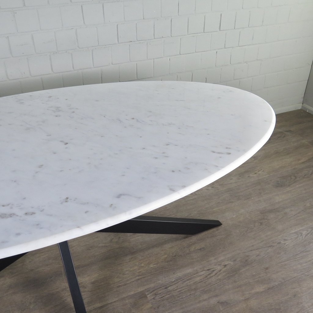 Tisch Küchentisch Esstisch Oval Marmor 2,00 m x 1,00 m
