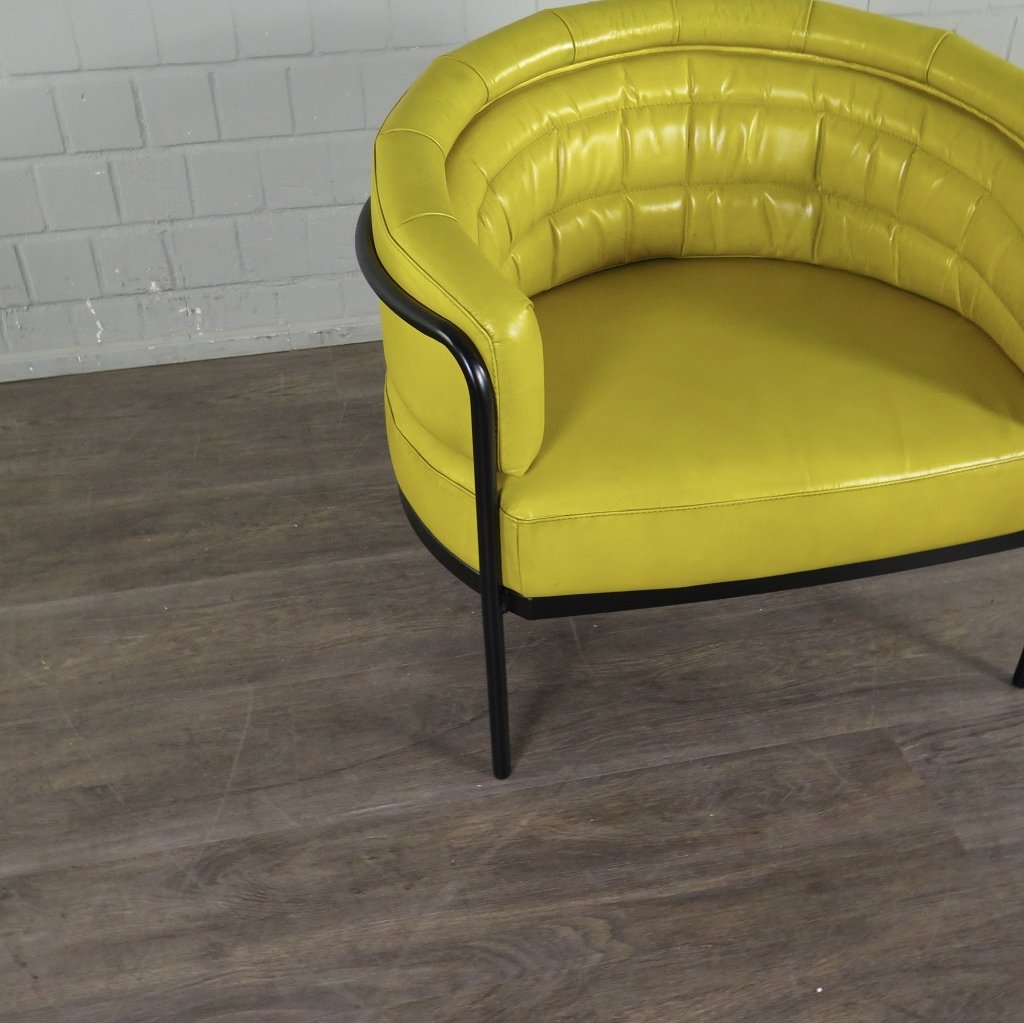 Loungesessel Leder 0,86 m Gelb