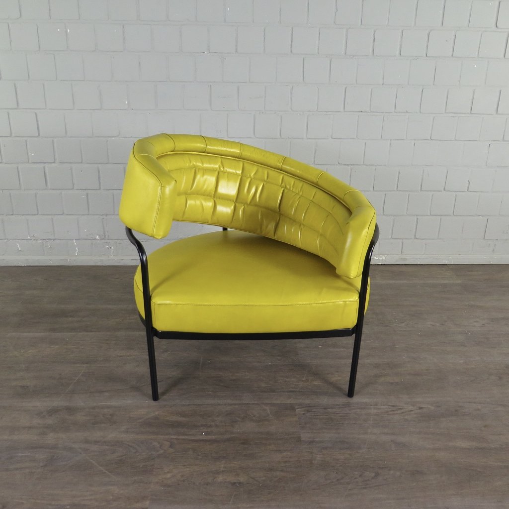 Loungesessel Leder 0,86 m Gelb