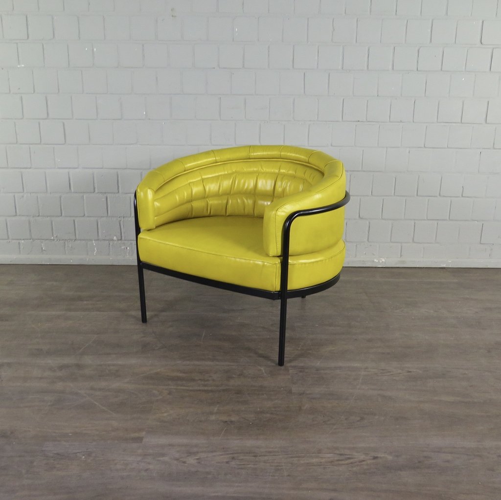 Loungesessel Leder 0,86 m Gelb
