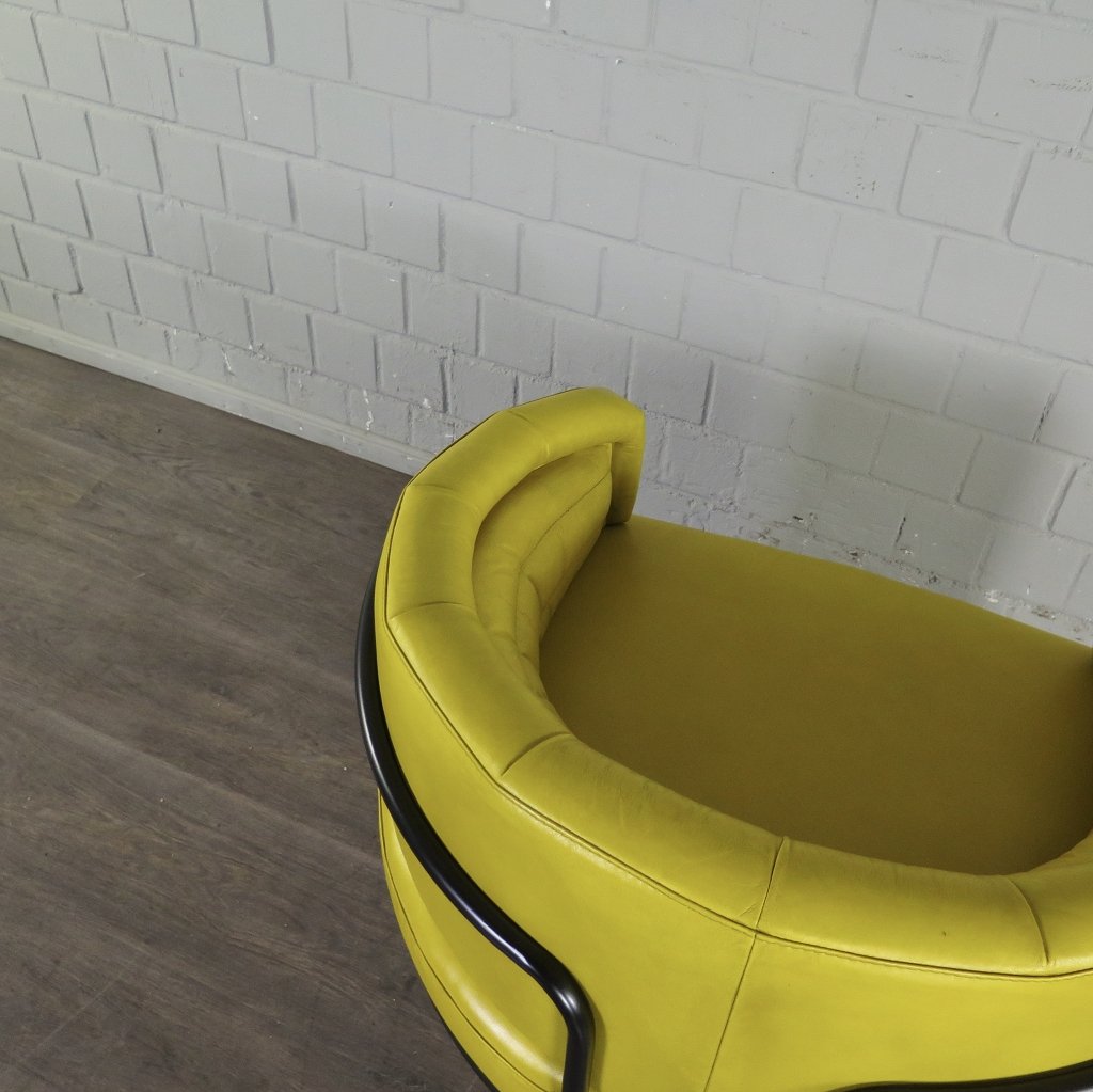 Loungesessel Leder 0,86 m Gelb