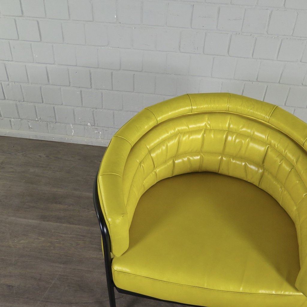 Loungesessel Leder 0,86 m Gelb