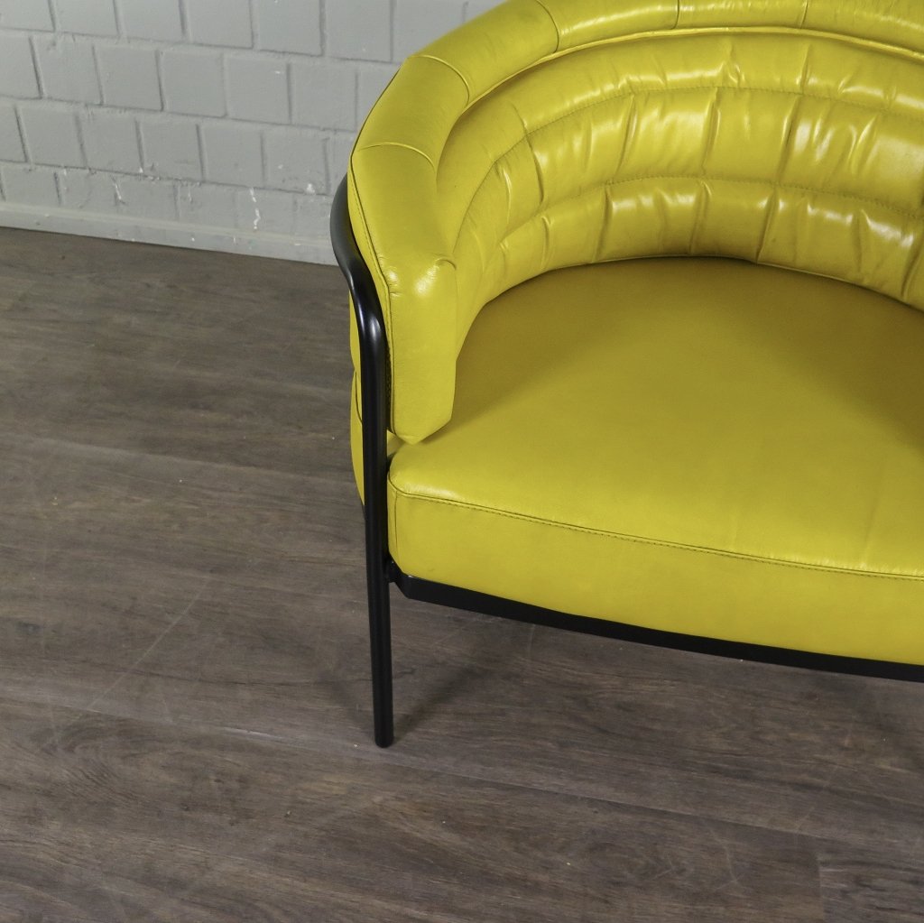 Loungesessel Leder 0,86 m Gelb
