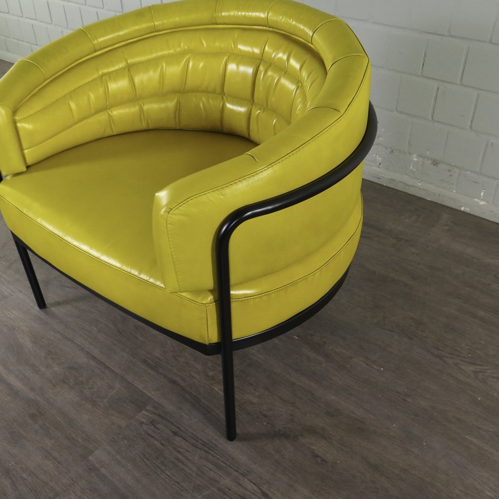 Loungesessel Leder 0,86 m Gelb