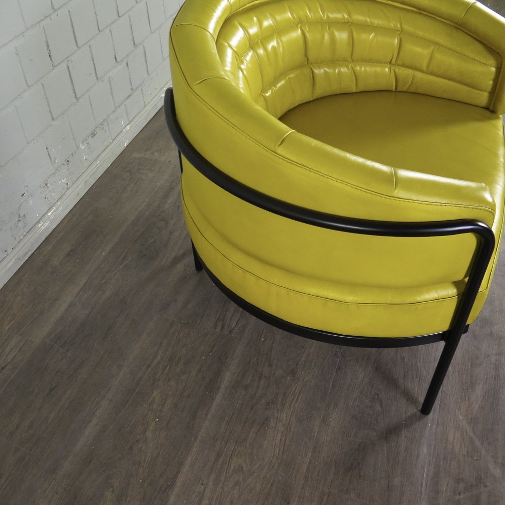 Loungesessel Leder 0,86 m Gelb