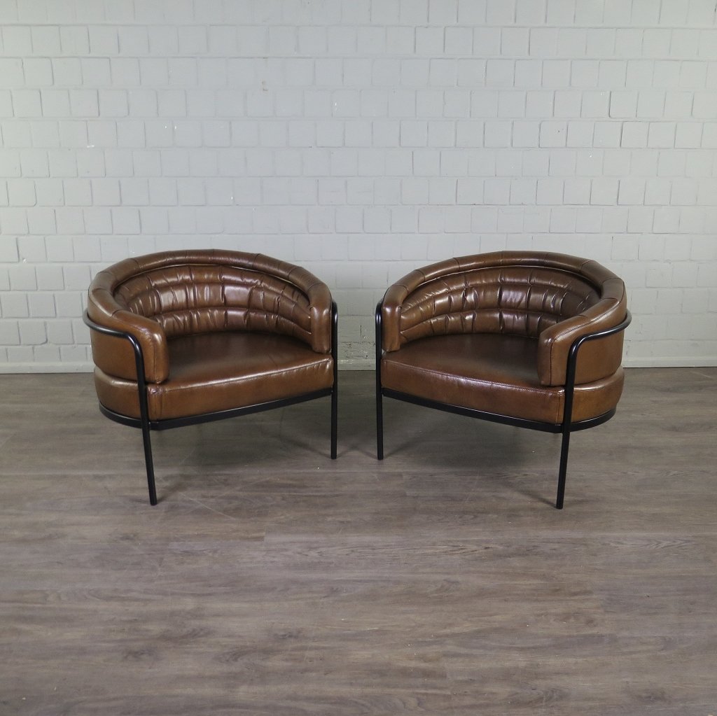 Loungesessel Leder 0,86 m Braun