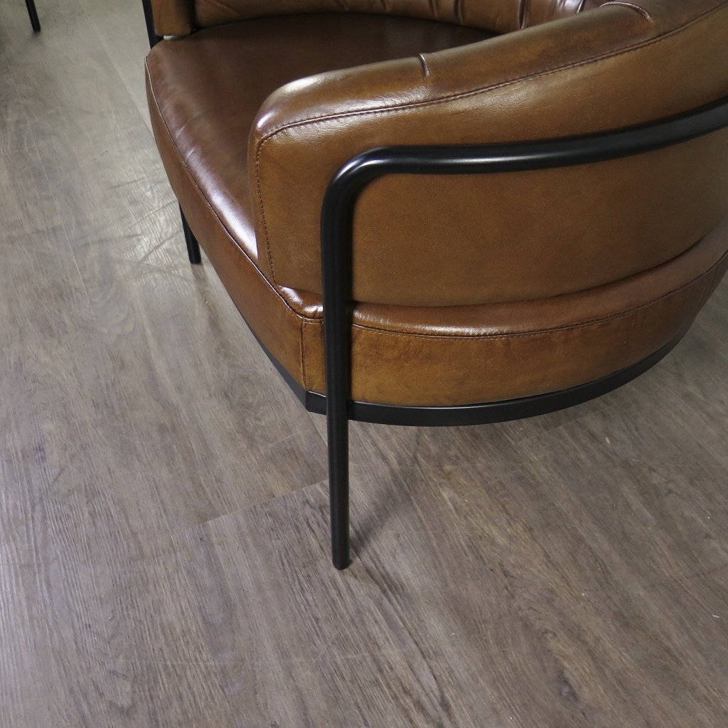 Loungesessel Leder 0,86 m Braun