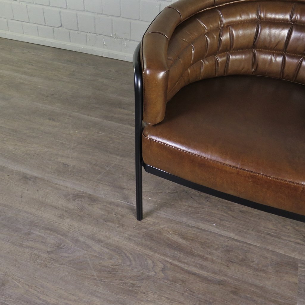 Loungesessel Leder 0,86 m Braun