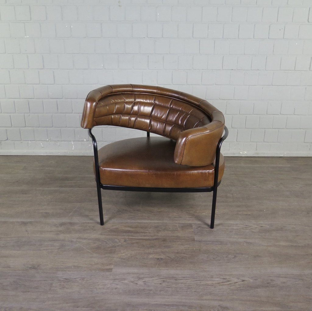 Loungesessel Leder 0,86 m Braun
