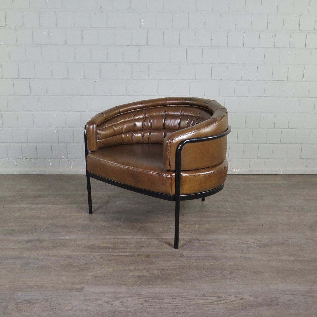 Loungesessel Leder 0,86 m Braun