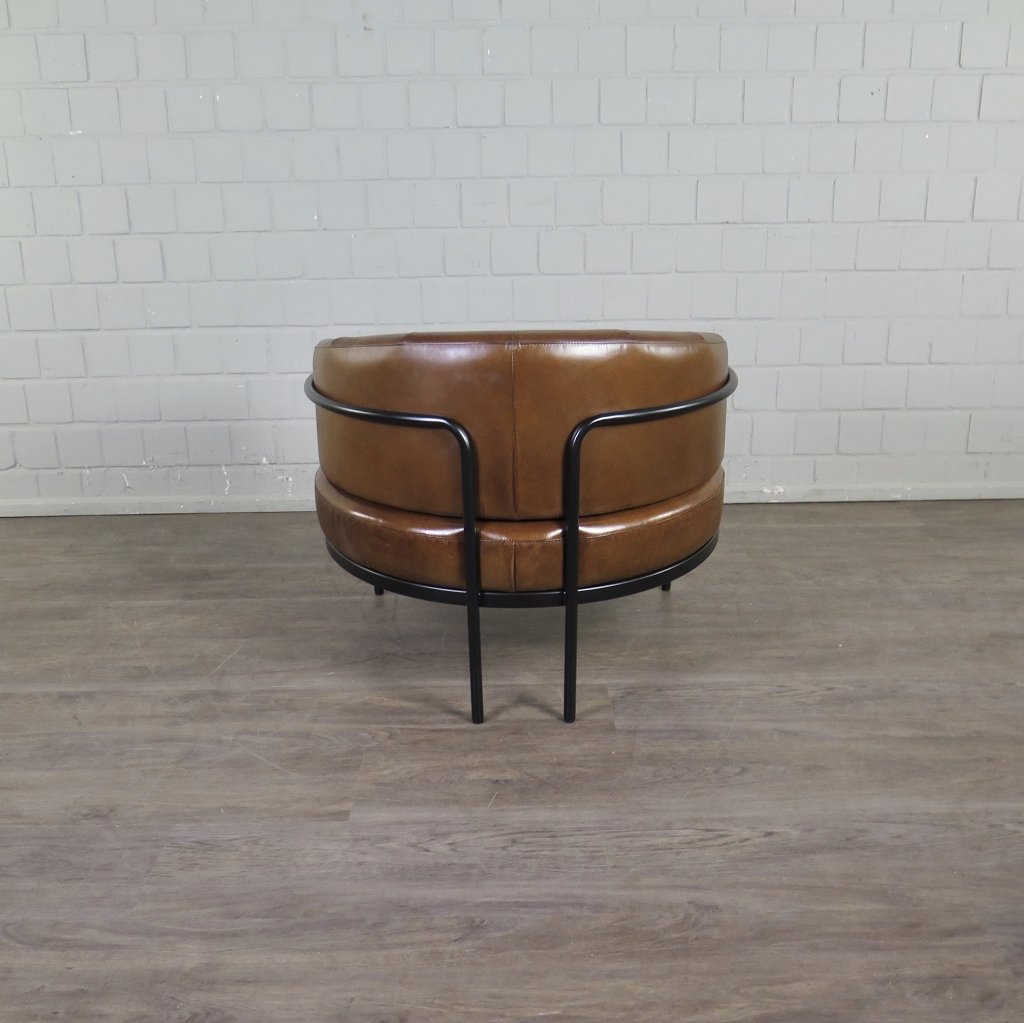 Loungesessel Leder 0,86 m Braun