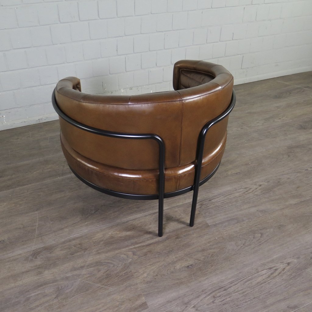 Loungesessel Leder 0,86 m Braun