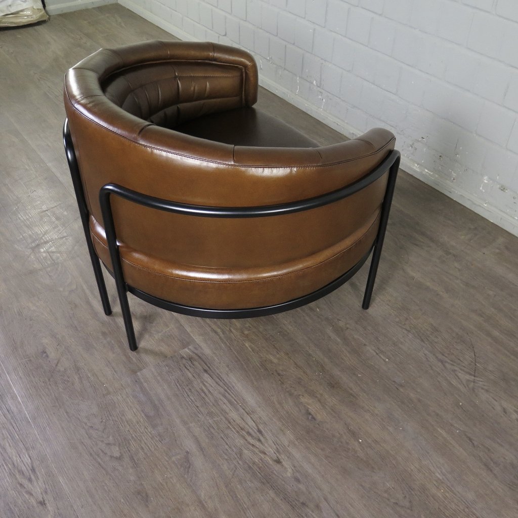 Loungesessel Leder 0,86 m Braun