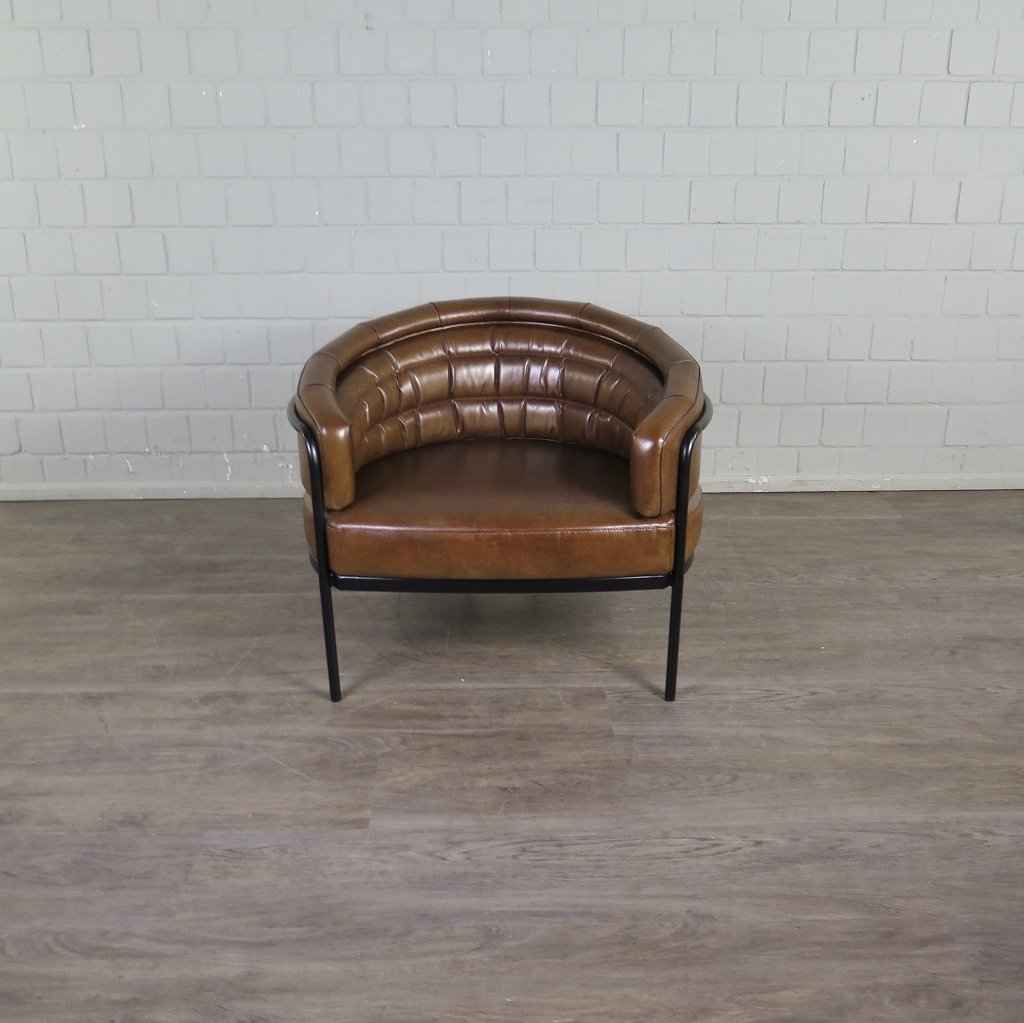 Loungesessel Leder 0,86 m Braun