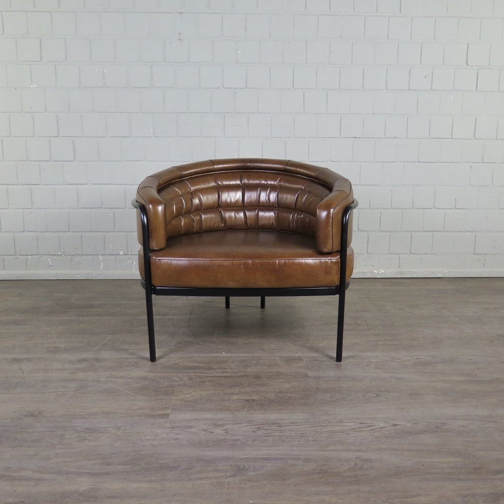Loungesessel Leder 0,86 m Braun