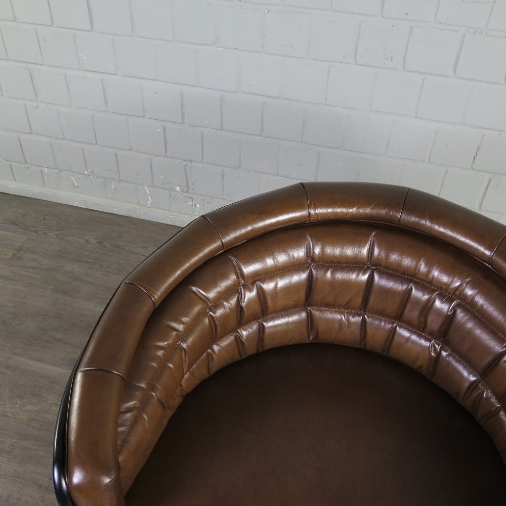 Loungesessel Leder 0,86 m Braun