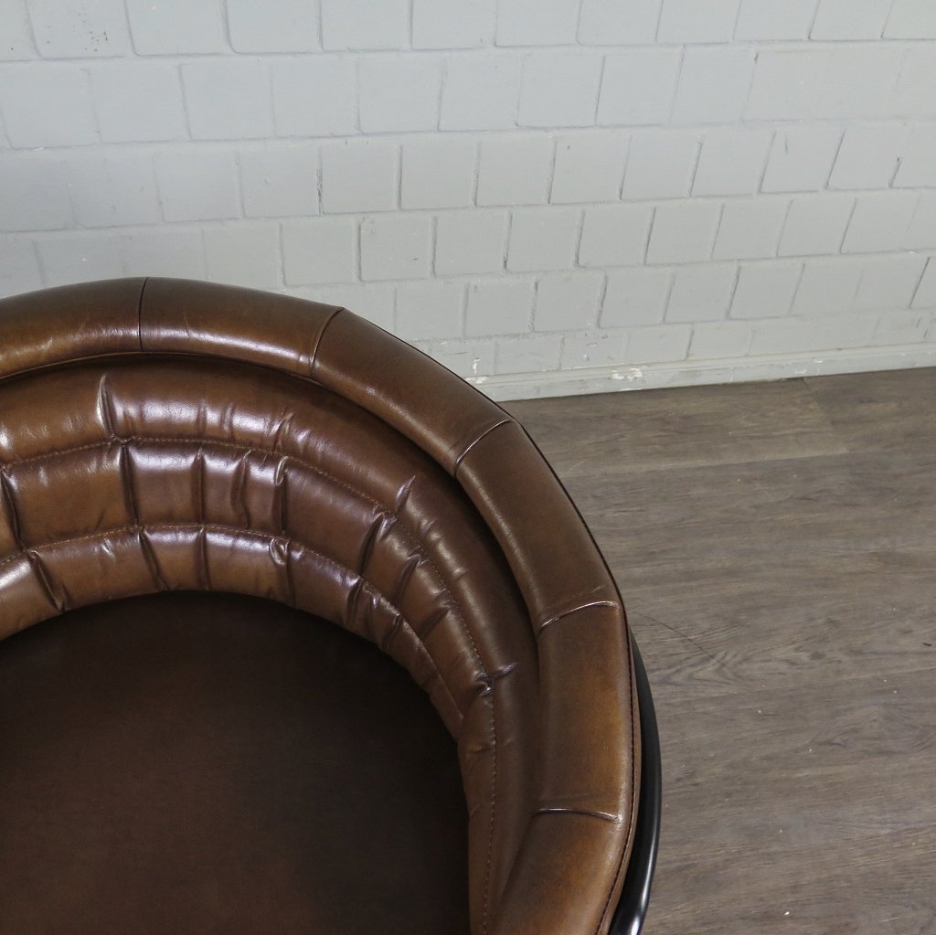 Loungesessel Leder 0,86 m Braun