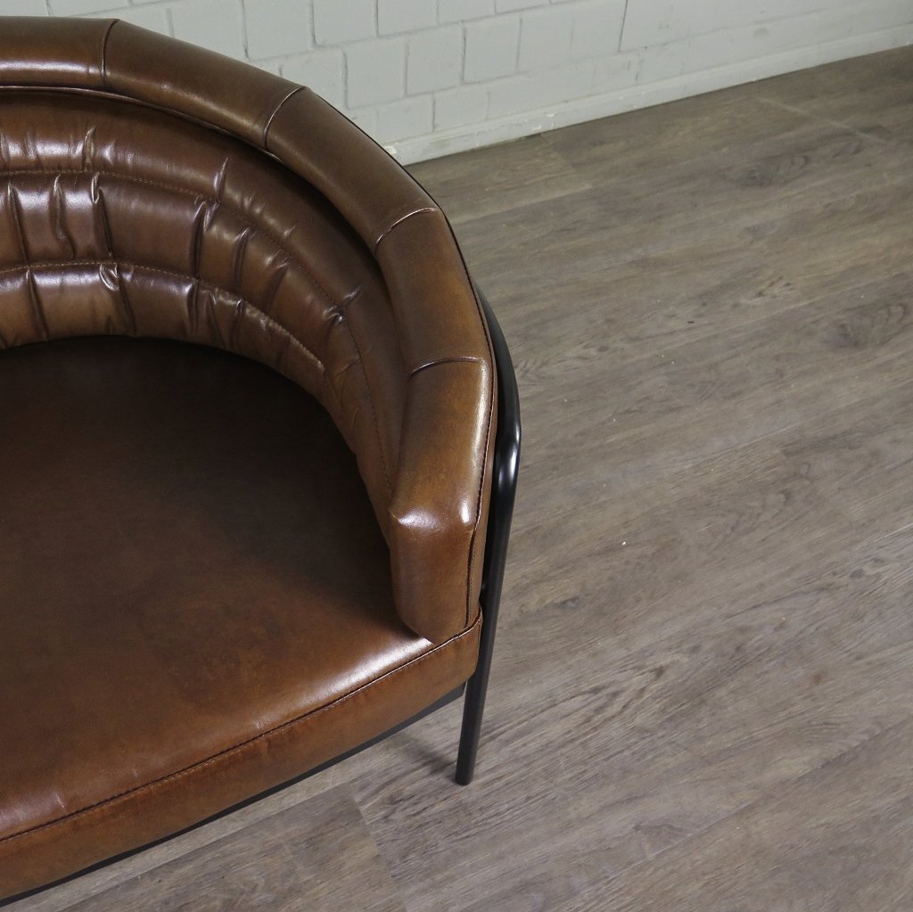 Loungesessel Leder 0,86 m Braun