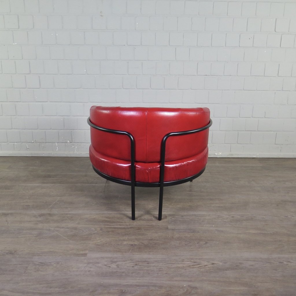 Loungesessel Leder 0,86 m Rot