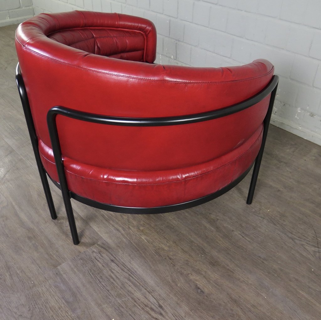 Loungesessel Leder 0,86 m Rot