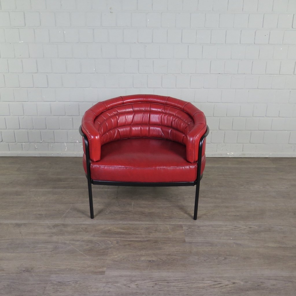 Loungesessel Leder 0,86 m Rot